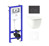 Картинка Унитаз Lavinia Boho Relfix One 6 в 1 75110049 (greek black иск. камень)