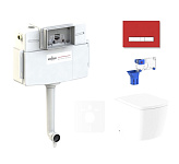 Картинка Унитаз Lavinia Boho Relfix Aveo Rimless 5 в 1 87551070 (красный стекло)