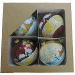 Картинка Набор шаров Пейзаж 100 мм (4 шт)