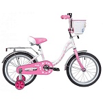 Картинка Детский велосипед Novatrack Butterfly 14 2020 147BUTTERFLY.WPN20 (белый/розовый)
