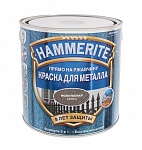 Картинка Краска Hammerite по металлу молотковая 0.5 л (серый)