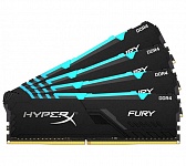 Картинка Оперативная память HyperX Fury RGB 4x16GB DDR4 PC4-25600 HX432C16FB3AK4/64