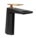 Картинка Смеситель Pea Gio H32875 (черный/золотой)