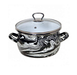 Картинка Кастрюля Omelia 1-2440111 (черный шейк, белый)