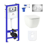 Картинка Унитаз Lavinia Boho Relfix One 7 в 1 87040054 (хром пластик)