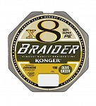 Картинка Леска KONGER Braider X8 Olive Green 0.14 мм 150 м 250150014