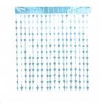 Картинка Гирлянда-растяжка Серпантин Занавес Звезды 202-307 (голубой)