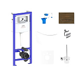 Картинка Унитаз Lavinia Boho Relfix Biore Compacto Rimless 9 в 1 75110341 (венге пластик)