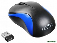Картинка Мышь OKLICK 605SW (черный/синий)