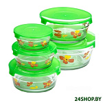 Картинка Loraine LR 26866-1 салатницы 10пр зелёный