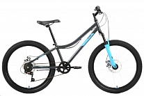 Картинка Велосипед Altair MTB HT 24 2.0 D 2022 (темно-серый/голубой)