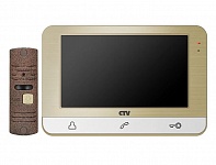 Картинка Комплект видеодомофона CTV DP1703 (золотистый)