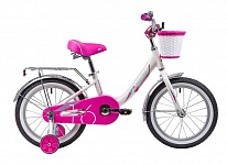 Картинка Детский велосипед NOVATRACK Ancona 16 (белый/розовый, 2019)
