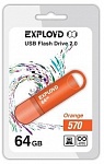 Картинка USB флэш-накопитель EXPLOYD 64GB-570-оранжевый
