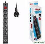 Картинка Сетевой фильтр Buro BU-SP1.8_USB_2A-B (черный)
