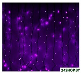 Картинка Световой дождь Luazon Занавес (2x6 м, фиолетовый) [1080294]