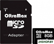 Картинка Карта памяти Oltramax MicroSDHC 8GB Class10 (с адаптером)