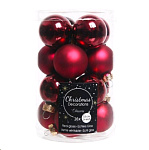 Картинка Набор елочных шаров Kaemingk 010392 (темно-красный)