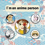 Набор значков. I'm an anime person (5 шт.)
