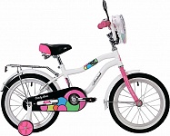 Картинка Детский велосипед Novatrack Candy 16 (белый/розовый, 2019)
