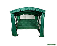 Картинка Тент с противомоскитной сеткой для садовых качелей МебельСад Ранго (зелёный)