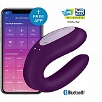 Satisfyer Вибратор для пар Double Joy с управлением через приложение фиолетовый