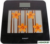 Картинка Весы напольные SCARLETT SC-BS33E002 оранжевые цветы