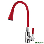 Картинка Смеситель Ledeme L4199-1 (хром/красный)