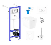 Картинка Унитаз Lavinia Boho Relfix Aveo Rimless 9 в 1 97020191 (белое стекло)