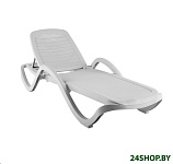 Картинка Шезлонг Ellastik Plast Capri Плетеный 195x73x41 (белый)