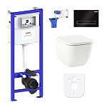 Картинка Унитаз Lavinia Boho Relfix One 7 в 1 87040052 (черный пластик)