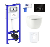 Картинка Унитаз Lavinia Boho Relfix One 7 в 1 87040060 (черное стекло)