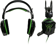 Картинка Наушники с микрофоном SmartBuy RUSH COBRA SBHG-1200 черн/зеленая