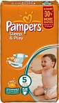 Картинка Подгузники Pampers Sleep and Play 5 Junior Jumbo Pack (58 шт)