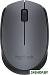 Картинка Мышь беспроводная Logitech M170 Wireless Mouse Gray/Black (910-004642)