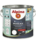 Картинка Эмаль Alpina Aqua Weisslack (глянцевая, 2.5 л)