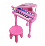 Картинка Детское пианино со стульчиком Lezile 2669-3205A (розовый)