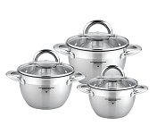 Картинка Набор кастрюль Mercury MC-1633