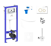 Картинка Унитаз Lavinia Boho Relfix Biore Compacto Rimless 9 в 1 75110353 (белый пластик)