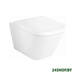 Картинка Унитаз Roca The Gap Clean Rim A34647L000 + 801472001 с пневмокрышкой
