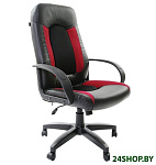 Картинка Кресло Brabix Strike EX-525 (кожзам/ткань TW, черный/бордовый)
