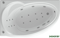 Бетта 170х97 с гидромассажем (левая, с экраном)