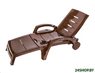 Картинка Шезлонг Стандарт Пластик Групп С колесами (шоколадный)