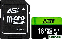 Картинка Карта памяти AGI TF138 microSDHC AGI016GU1TF138 16GB (с адаптером)