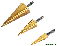 Картинка Набор ступенчатых сверл Deko SD03 (065-0533)