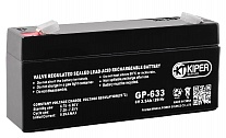 Картинка Аккумулятор для ИБП Kiper GP-633 S F1 (6В/3.3 А·ч)
