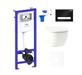 Картинка Унитаз Lavinia Boho Relfix One 7 в 1 75110055 (черный/белый пластик)