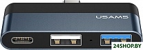 Картинка USB-хаб Usams US-SJ490