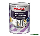 Картинка Грунт-эмаль Master Prime По ржавчине 3 в 1 быстросохнущая 2 л (черный)