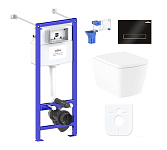 Картинка Унитаз Lavinia Boho Relfix Aveo Rimless 7 в 1 87050214 (черное стекло)